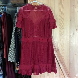 Red SHEIN Lace Dress